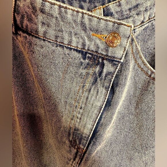 Crossover Slit Denim Jean Skirt - Picture 3 of 3